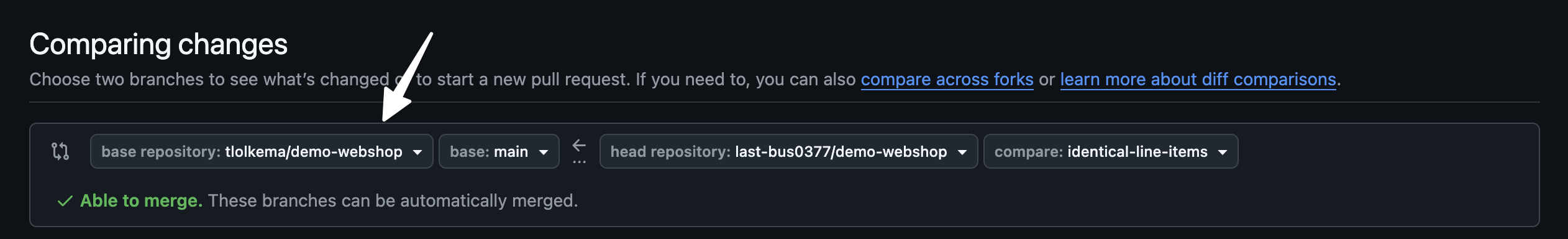 Change base repository to your fork